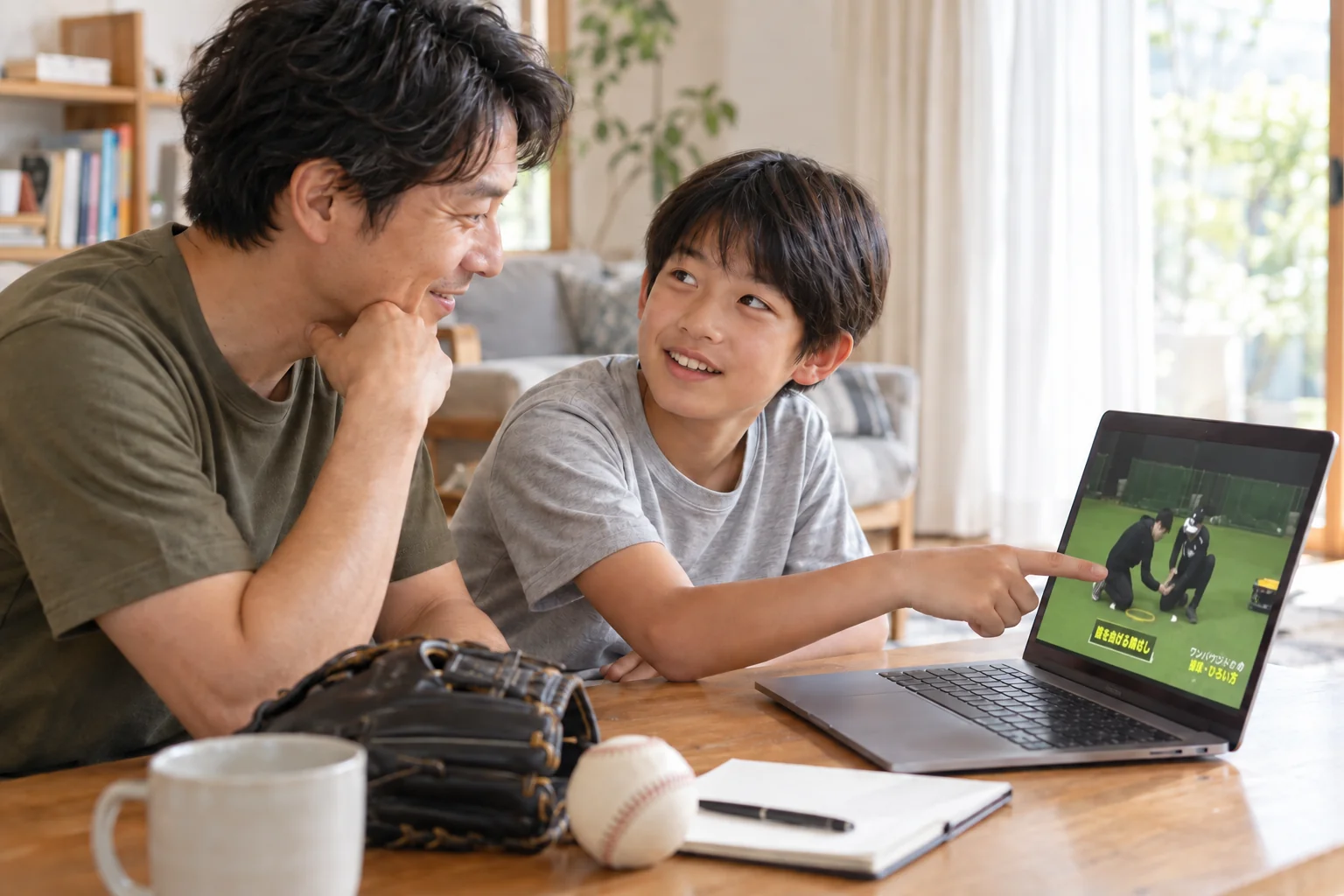 実際のTP動画を見ながら親子で話す(利用イメージ)