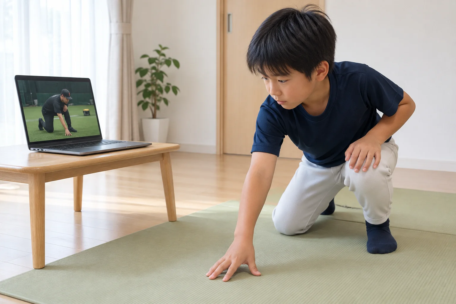 動画を見ながら動きを練習(利用イメージ)